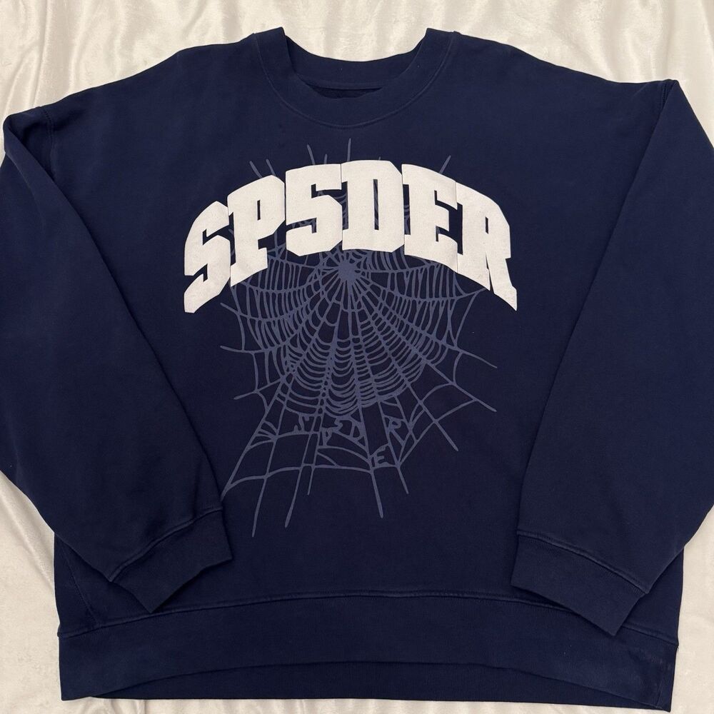 Sp5der Varsity Web Crewneck Sweatshirt